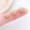 12 Multi-Color Alloy Five-Petal Flower Charm Set for DIY Jewelry