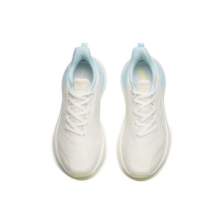 Anta 2.5 Fabric Cushioning Abrasion Resistant Breathable Lightweight Low Top Running Shoes Women's White Green Blue 122235582-4