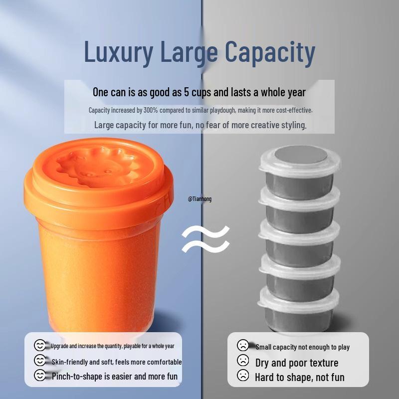 12-Color Food Grade Odorless Modeling Clay Set for Kids