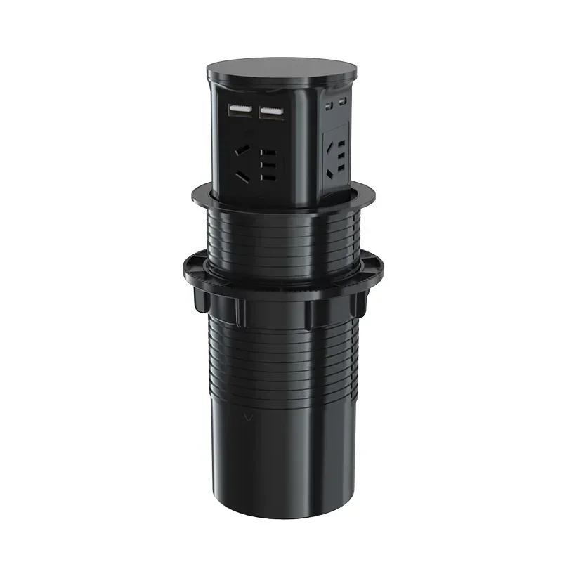 Lifting Socket Elevator Power Automatic Pop Up Tower Socket US UK AU Universal Plug Adapter USB Type-c Wireless Charge ,Hidden