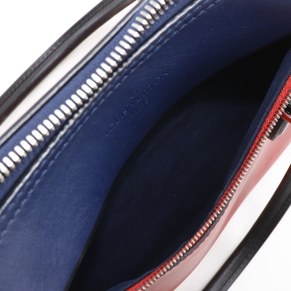 LOUIS VUITTON Tuileries Tote Handbag M53544 2WAYShoulder Red / dark blue Epi Leather Women Used