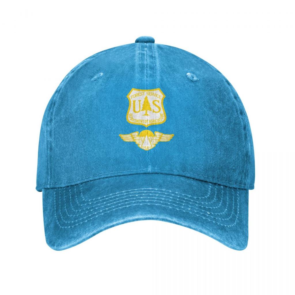 United States Forest Service Department Retro Denim Washed Baseball Caps Woman Cowboy Sunscreen Hat Rock Mens Snapback Cap