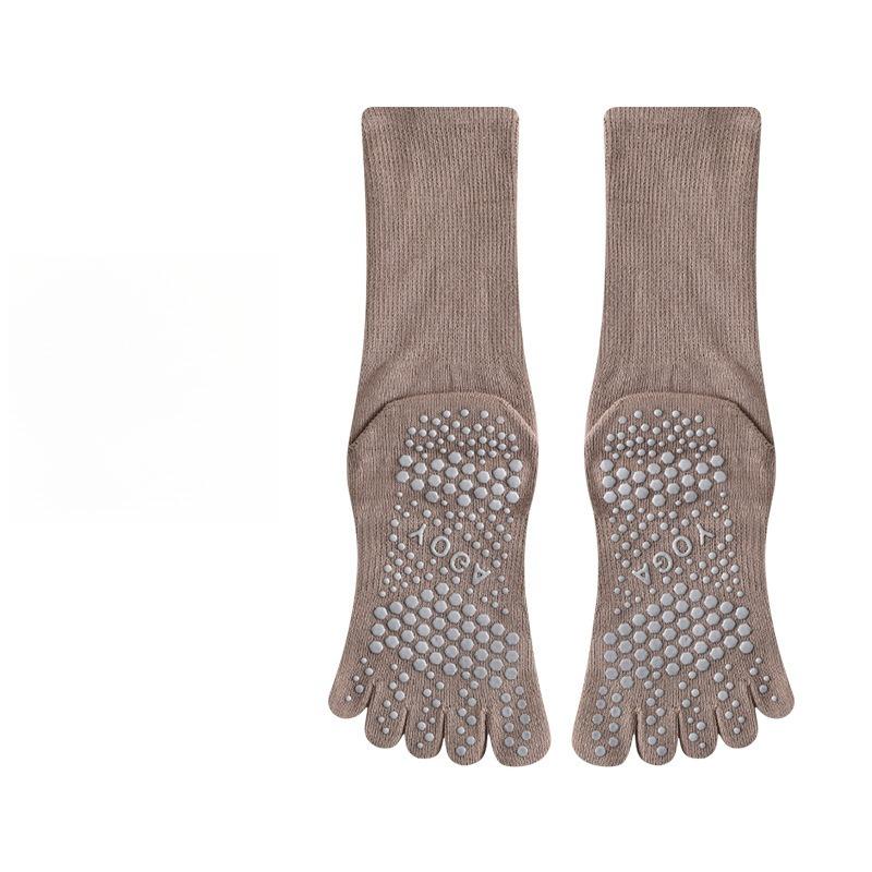Five-finger Yoga Socks Women's Cotton Split-toe Pilates Socks Antibacterial Floor Socks Sports Tube Socks Individually Packaged