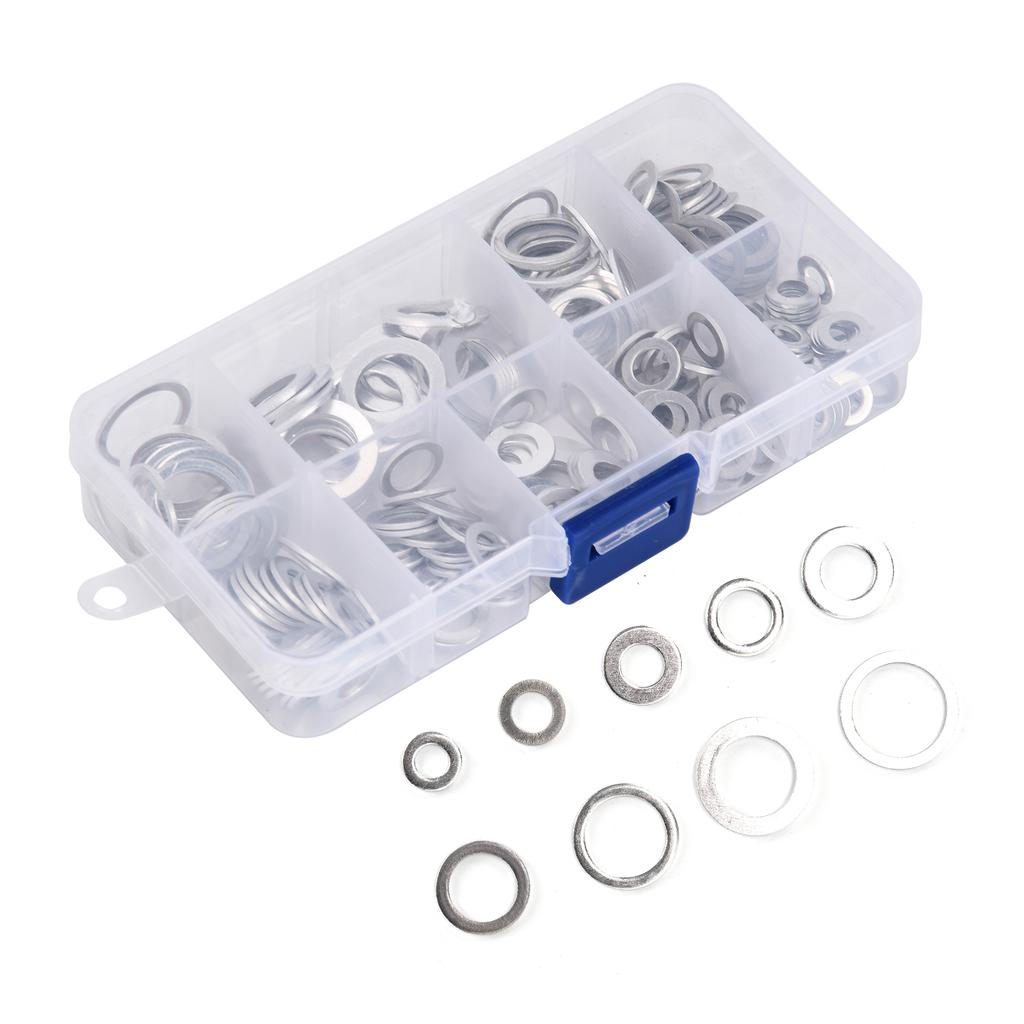 Sada příslušenství pro údržbu s 200 ks plochých podložek z hliníku, odolná vůči vysokým teplotám