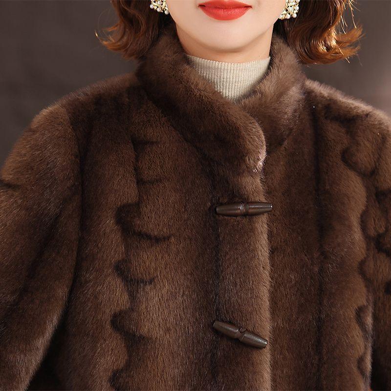 High-end Women's Outerwear New Winter Collection for Middle-aged and Elderly Mothers - Fleece-lined Extra Thick Coats