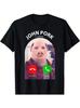 John Pig Meme Tshirt Vintage Viral Meme Cotton Short Sleeve Design Of Daguavis Pig Is Calling A Fun Internet Culture Shirt