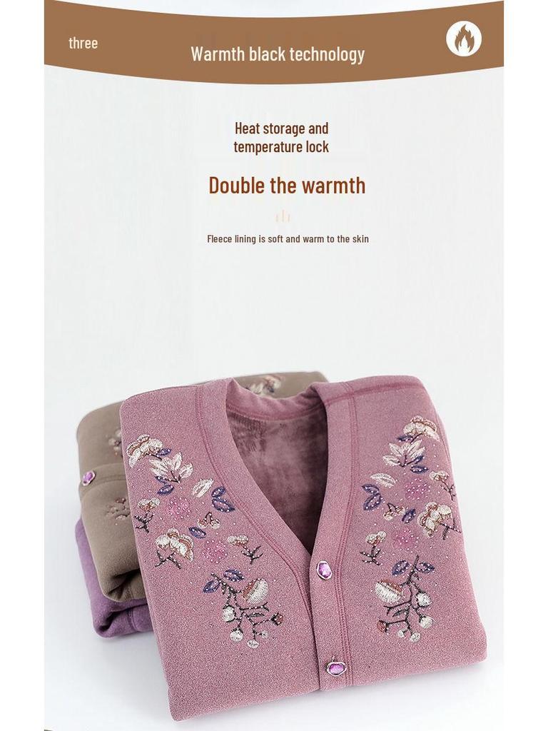 Chaleco para Mujer con Forro Polar para Otoño/Invierno - Ropa de Abrigo Acogedora para Abuelas y Mamás