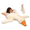 Internet-Inspired Big White Goose Plush Pillow Toy for Bed - Cute Gift for Girls