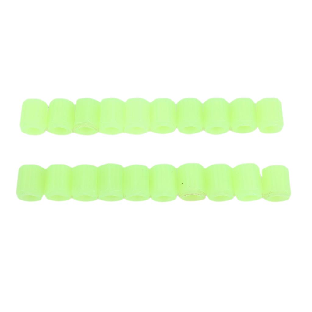 20PCS Glowing Tire Valve Caps Green Plastic Fluorescent Car Tire Valve Stem Caps for Motorcycles SUVs Trucks
