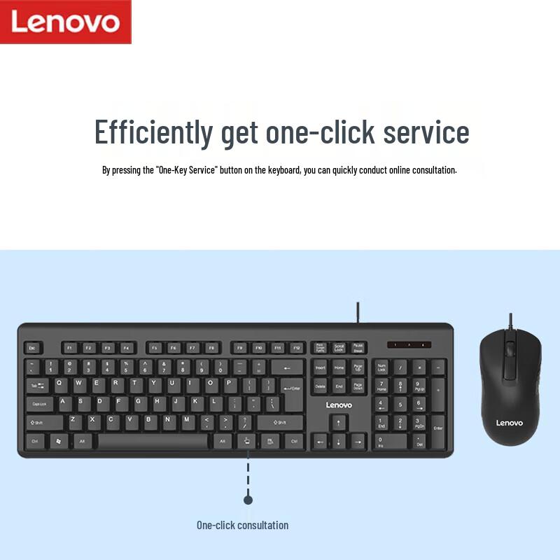 Lenovo Wired Keyboard and Mouse Set