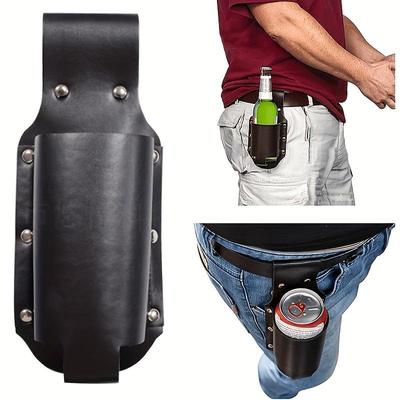 Wytrzymała Wodoodporna Kabura na Pistolet do Piwa ze Sztucznej Skóry z Regulowaną Saszetką na Pasek na Pojemniki 12oz - Idealna na Podróże i Aktywności na Świeżym Powietrzu