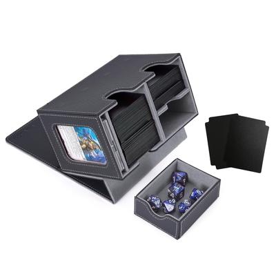 Venssu Däck Handelskort Kortdisplay Tärningshållare 200 Inkluderar 2 Avdelare och 1 Magnetisk Kompatibel med Pokemon Duema Olika Kortspelsfodral