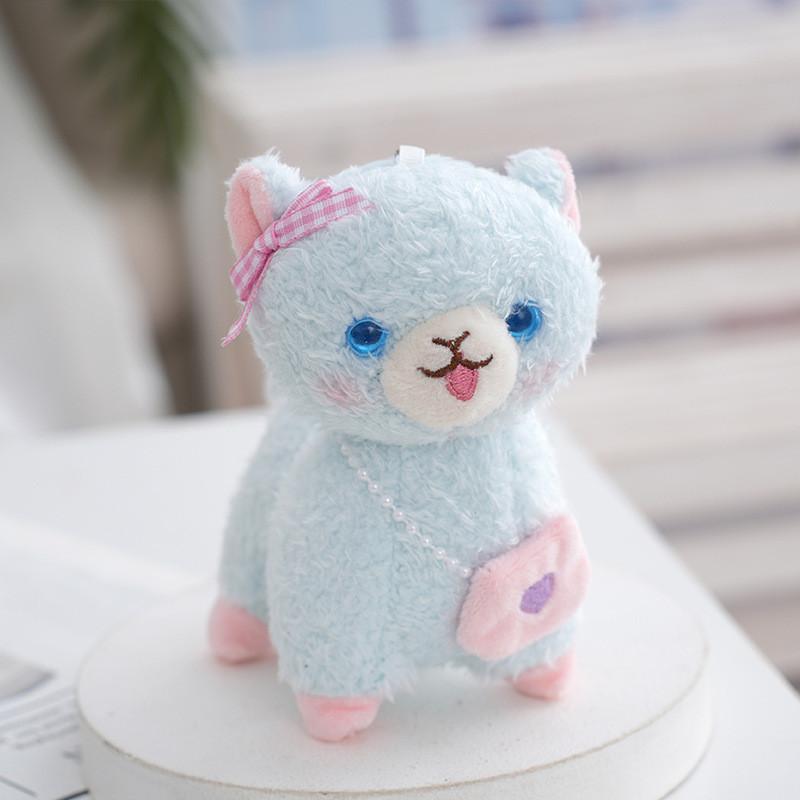 Soft And Cuddly Miniature Alpaca Plush Toy Keychain Bag Accessory In Multiple Shades