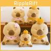 Pink Capybara Scarf Flower Design Cartoon Plush Toy Pillow For Kid And Collector