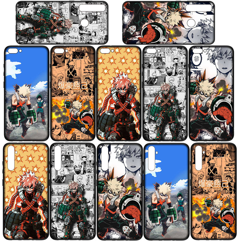For Samsung Galaxy S25 S24 S23 iPhone 17 16 15 Xiaomi Redmi Note 14 13 12 11 Pro Max XR Phone Case Bakugou Katsuki My Hero Academia OPPO Huawei Cover