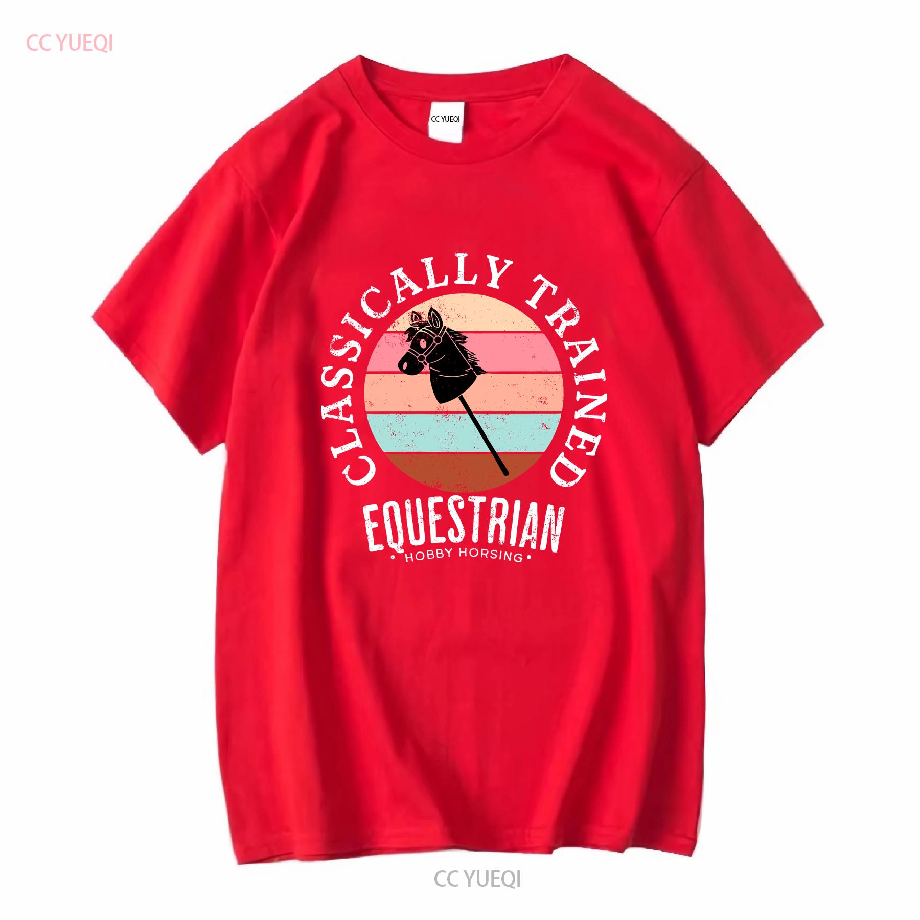 Hobby Horsing Comfort colors T Shirt Classically Trained Equestrian Horse Retro Sunset gift for Her long or short sleeves S