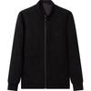 Septwolves Men's Wool Blend Stand Collar Jacquard Knit Jacket