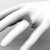Geometry Moissanite Ring 925 Silver Square Lab Diamond Wedding Statement Rings For Women Fine Jewelry
