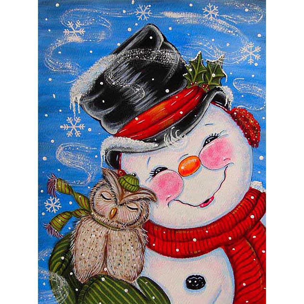 

Полный набор сверл для алмазной живописи, YEESAM ART 5D Зимний снеговик Снежная сцена DIY Diamond Art