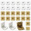 30 Sets Magnetischer Druckknopf 18mm Magnetischer Knopf für Kleidung Taschen Geldbörsen Aufnähen von Magnetischen Druckknöpfen für Stoff DIY Basteln(Silber,Gun Color,Helles Gold)