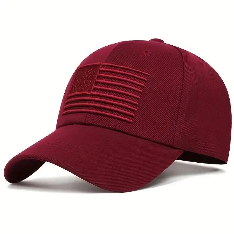 Unisex American Flag Embroidery Baseball Caps Outdoor Adjustable Spring And Autumn Casual Sunscreen Hat