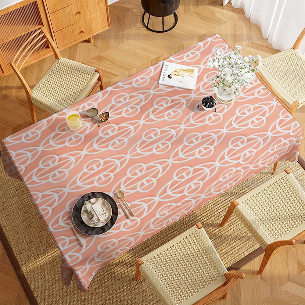 2D Flat Printed Polyester Table Covers For Dining Table Room Decor Picnic Blanket Camping Table Cover Party Supplies Valentine