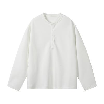 2025 Men Soild Color Sweatshirt Men Round Neck White Black T-Shirt Trendy Autumn Winter Male Casual Loose Fit Hoodies