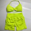 Women's Halter Neck Sports Bra and Shorts Set - Yoga Fitness One-Strap Design