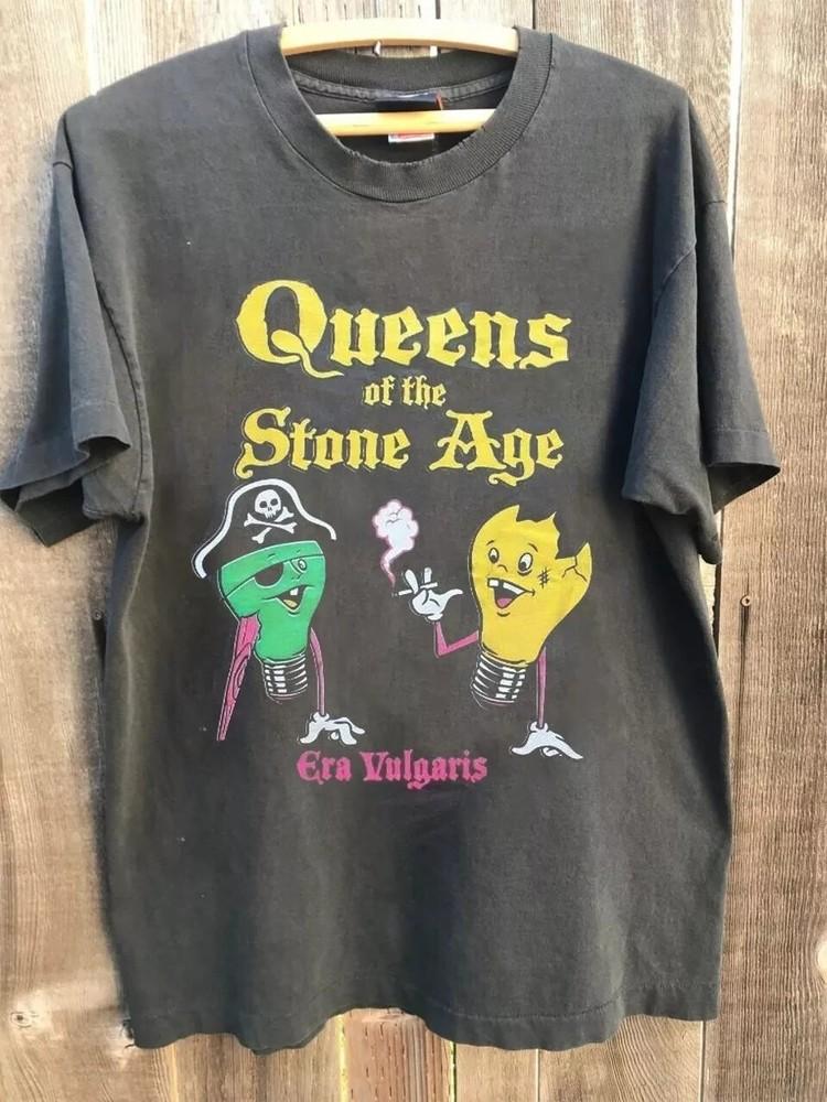 QUEENS OF THE STONE AGE ERA VULGARIS RETRO CHARCOAL UNISEX TSHIRT S5XL Unisex T-Shirt M