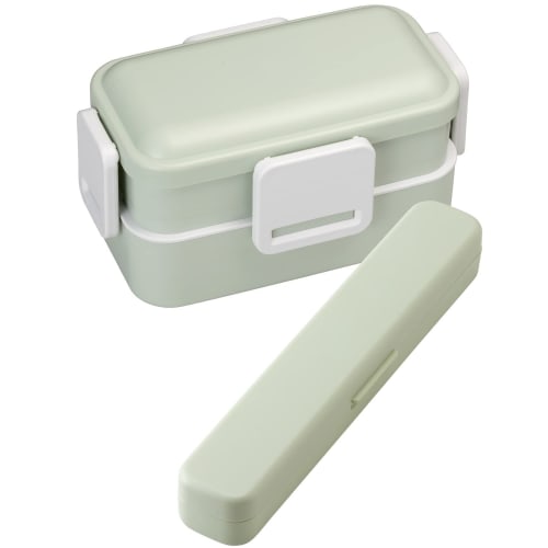 Skater Antibacterial Silent Trio Set, Chopsticks, Spoon, and Fork, Dark Green, Made in Japan, TAC1AG-A