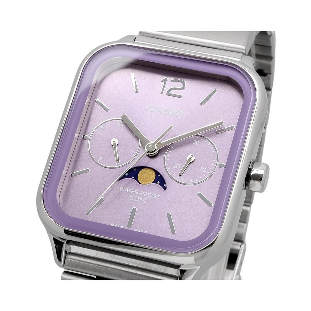 Casio Standard Moon Phase Analog Men's Wristwatch MTP-M3 Series Overseas Model, Bracelet Type