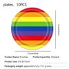 Rainbow Themed Birthday Party Supplies Rainbow Party Decoration Banner Flag Party Tablecloth Paper Plate Paper Cup