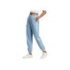 Adidas Originals Solid Color Brand Logo Embroidered Drawstring Cuffed Sweatpants Women Bottoms Sky-Blue IJ8181