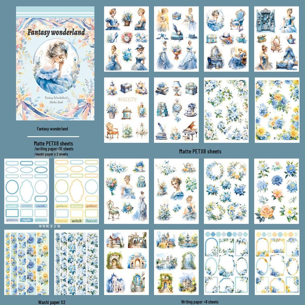 Cross-Border Pet Sticker Pack: European & American Alice Art for Junk Journals & Collages