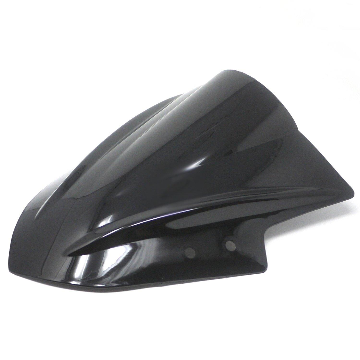 

Panda Shop Motorcycle Double Bubble Screen for Kawasaki Ninja 250 (Black) чёрный