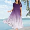 Women's Fashion Casual Loose Gradient Printed Short Sleeve Dress
