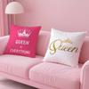 Letter Queen And King Pillow Case Safe Custom Photo Pillow, Anti-fade Brushed Fleece Cushion, Maternal & Infant Safe.