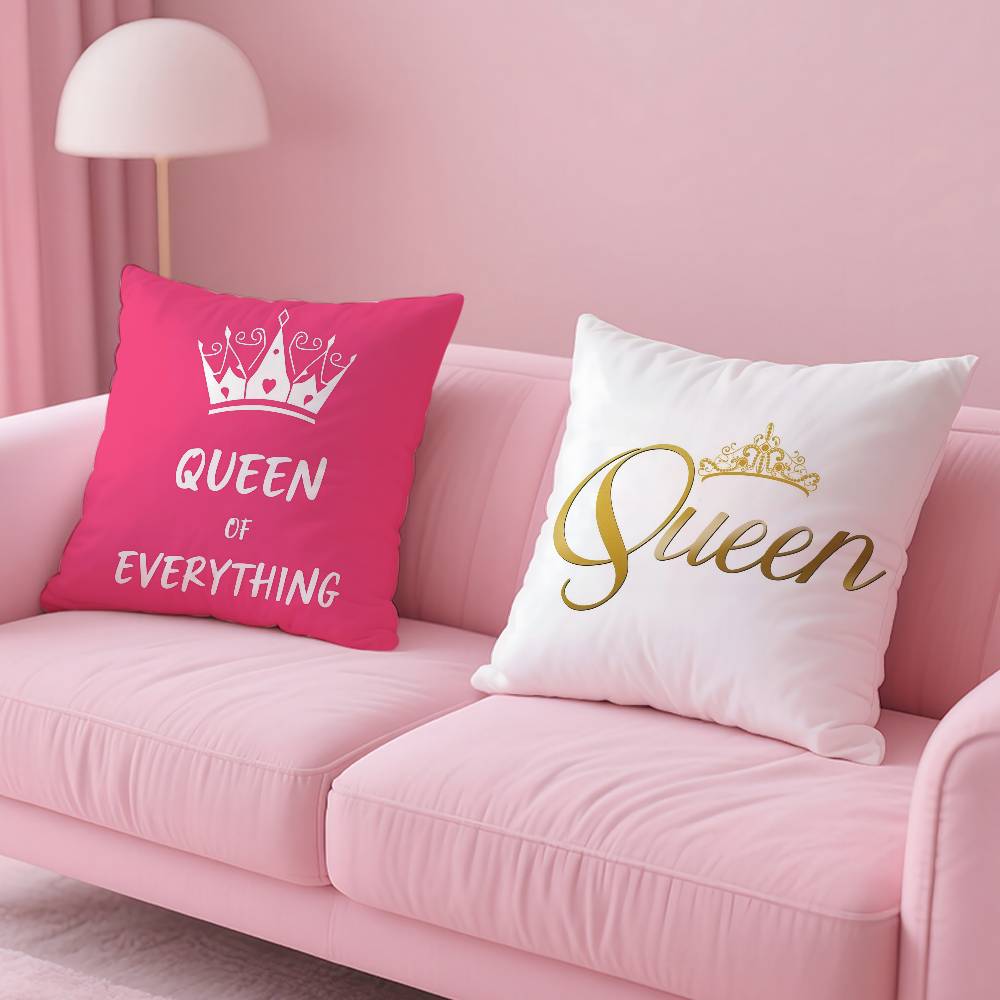 Letter Queen And King Pillow Case Safe Custom Photo Pillow, Anti-fade Brushed Fleece Cushion, Maternal & Infant Safe.