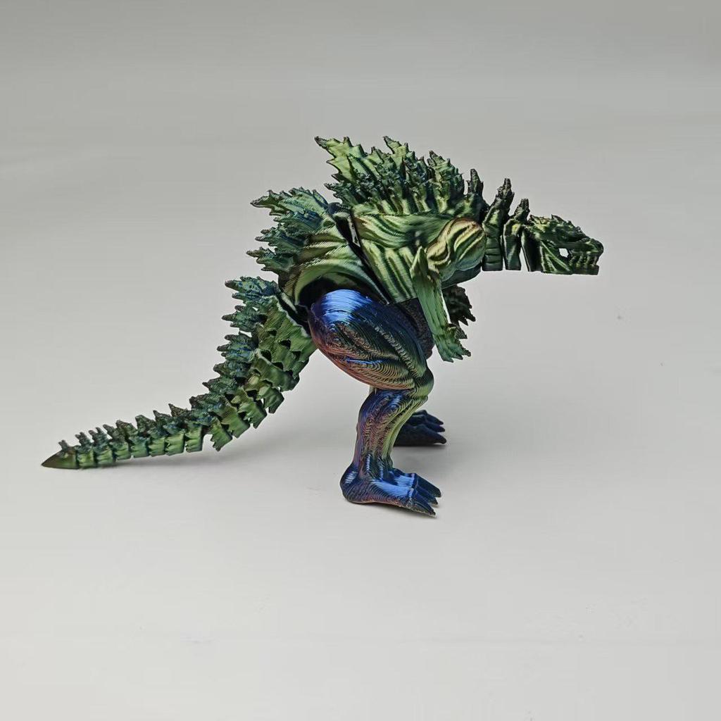 3D Printed Movable Godzilla Dinosaur Model - Creative Toy Gift for Boys
