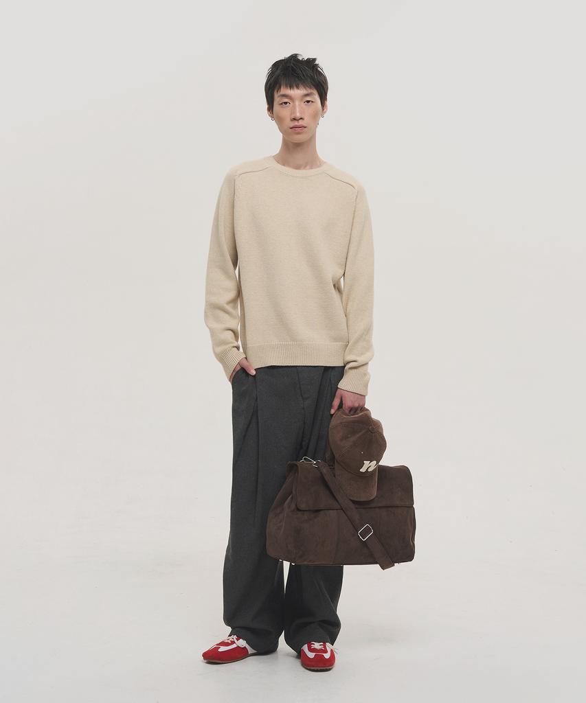 NOISE Essential Round Crop Knit - Beige