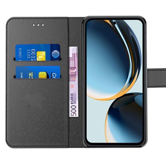 Coque de protection - BOOLING - Samsung Galaxy A36 5G/A56 5G - Antichoc - Cuir PU Noir - Support intégré