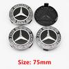 4Pcs 75mm ABS  Car Wheel Center Hubcaps For Mercedes Benz W211 W205 Hub Caps W213 W203 C218 A207 CLA CLS Automotive Accessories CL1