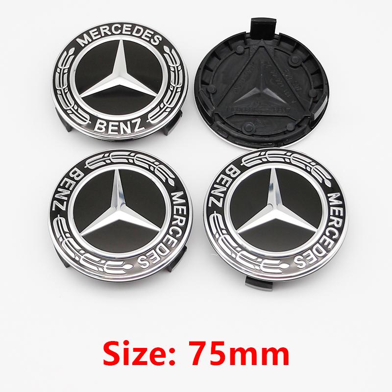4Pcs 75mm ABS  Car Wheel Center Hubcaps For Mercedes Benz W211 W205 Hub Caps W213 W203 C218 A207 CLA CLS Automotive Accessories CL1