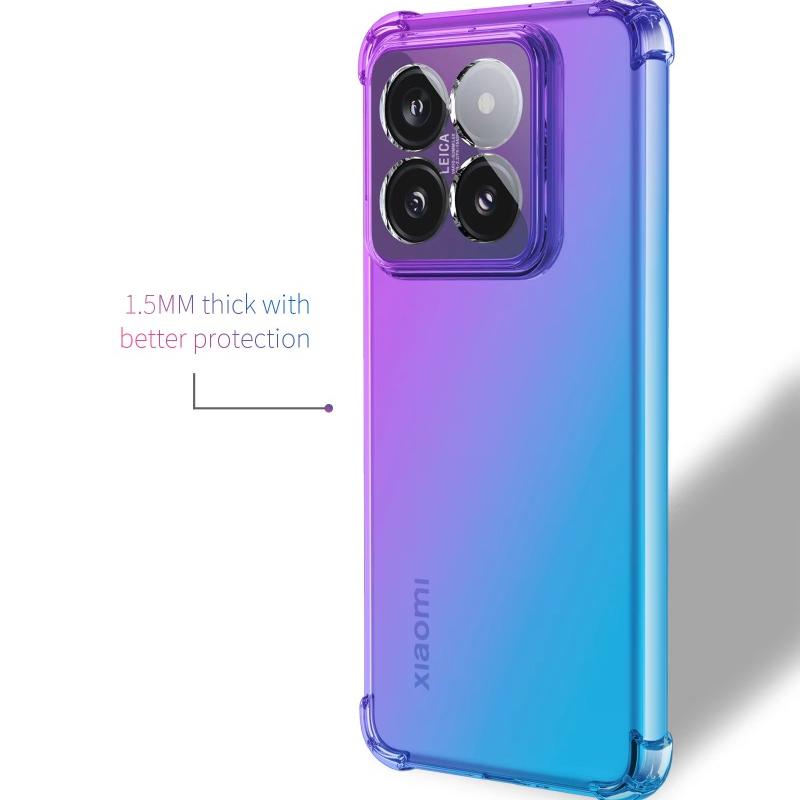 Gradient Case for Xiaomi 15 Ultra Mi15 Pro Shockproof Silicone Soft Airbags Protect Bumper for Xiaomi 15ultra 14T POCO M7 X7 Pro