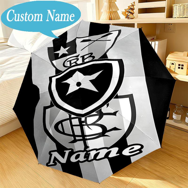 Custom Name Umbrella Botafogo Emblem Umbrella 8-Frame for Travel, Camping, Casual Lightweight Portable, Essential for Family Gifts