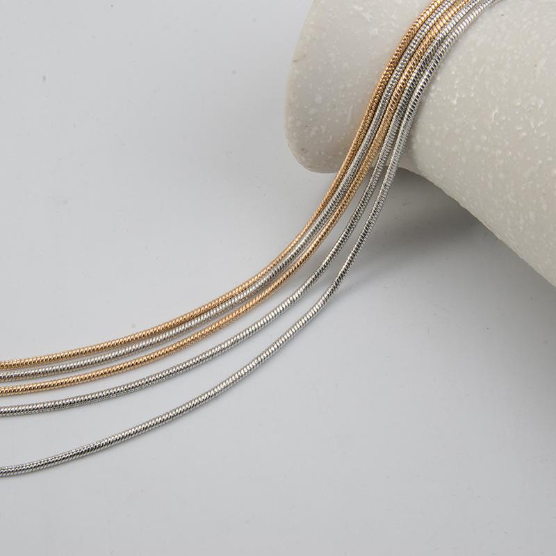

Copper Snake Tassel Fine Chain Handmade Earrings, Necklace, and Bracelet DIY Materials Square Copper 1.2mm White K 1m