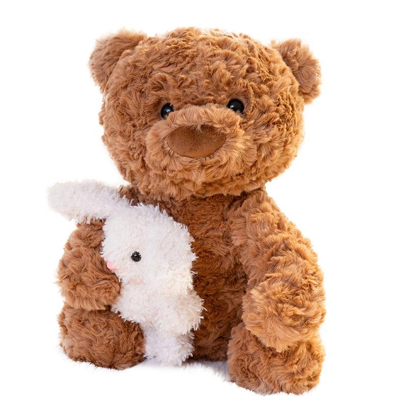 Niedlicher Umarmungs-Hase Teddybär Puppe Plüschtier Bärenumarmungs-Bär Puppe Kinder Beruhigungspuppe