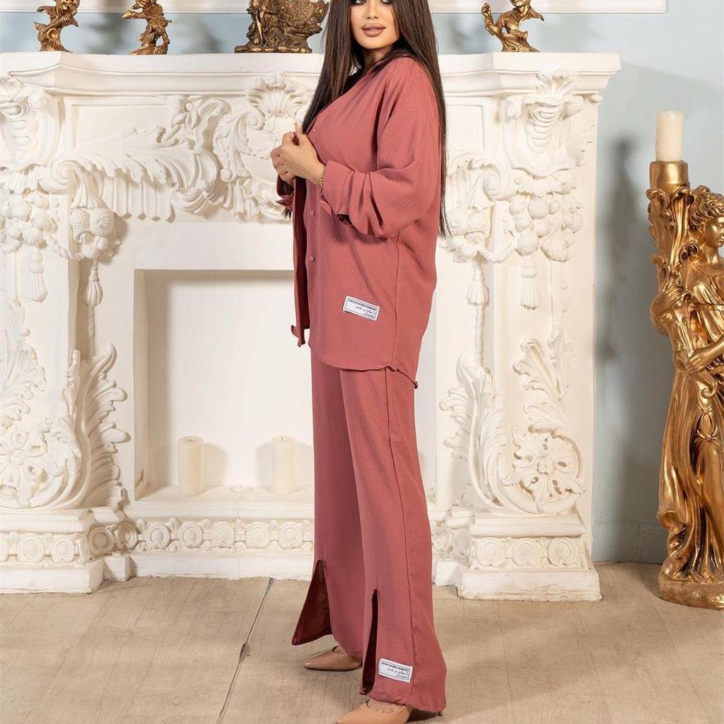 Ensemble 3 Pièces Automne Moyen-Orient 2024: Chemise à manches longues, Gilet et Pantalon pour le trajet domicile-travail.