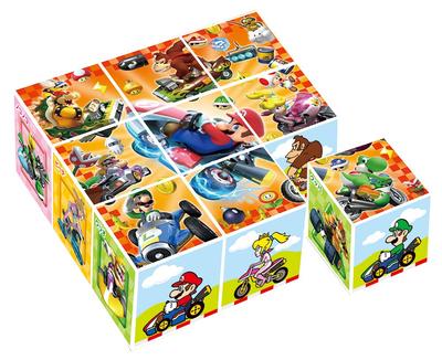 Epoch Mario Kart Puzzle dla Dzieci z Zabawkami dla Dzieci w Wieku 2 Lata i Starszych EPOCH [Puzzle Kostka] 9-ramkowe 13-116 Tacka,