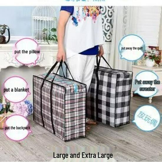 Borsa da trasloco intrecciata extra large per dormitori e stoccaggio